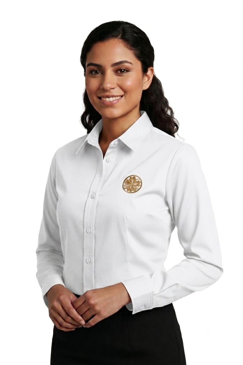 Blusa manga larga Bordado frontal