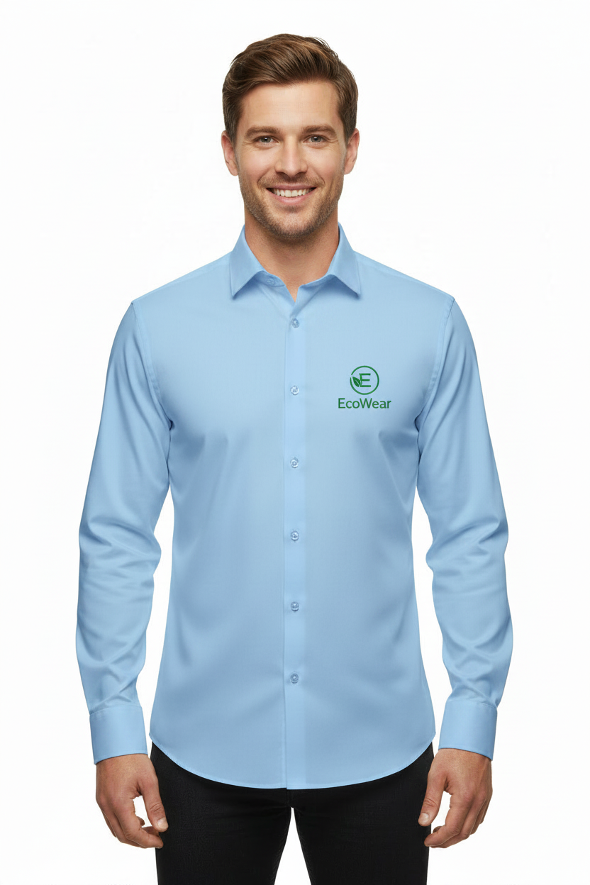Camisa manga larga azul cielo