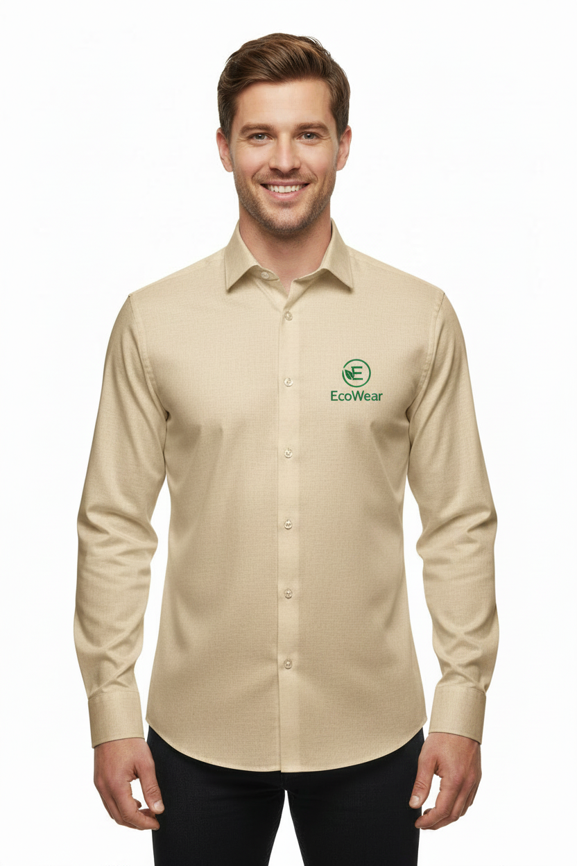 Camisa manga larga beige