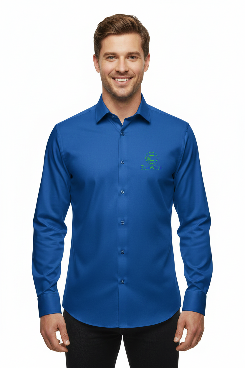 Camisa manga larga azul rey