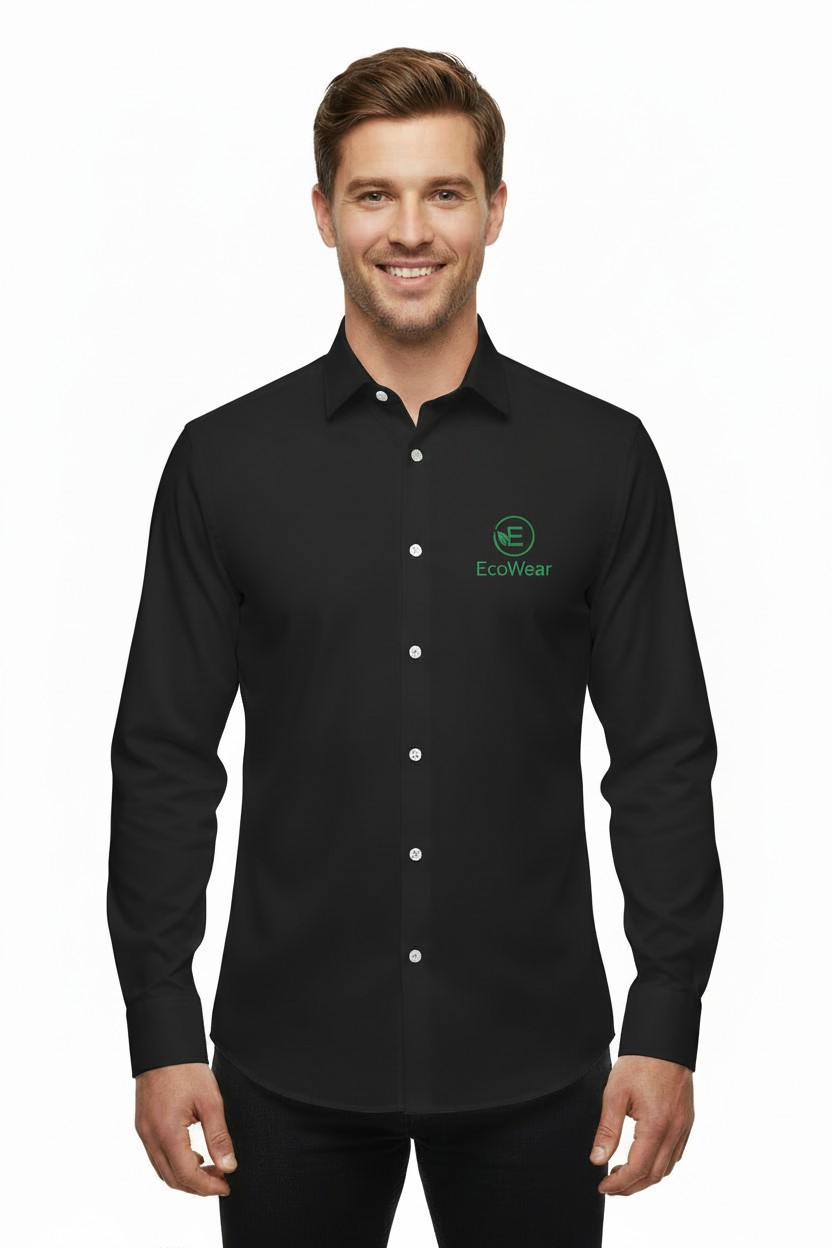 Camisa manga larga color negro