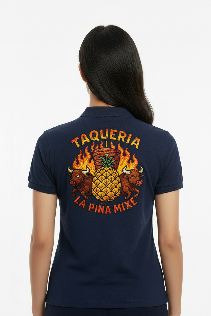 Playera tipo polo dama personalizada