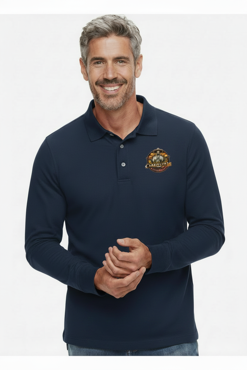 Playera tipo polo manga larga
