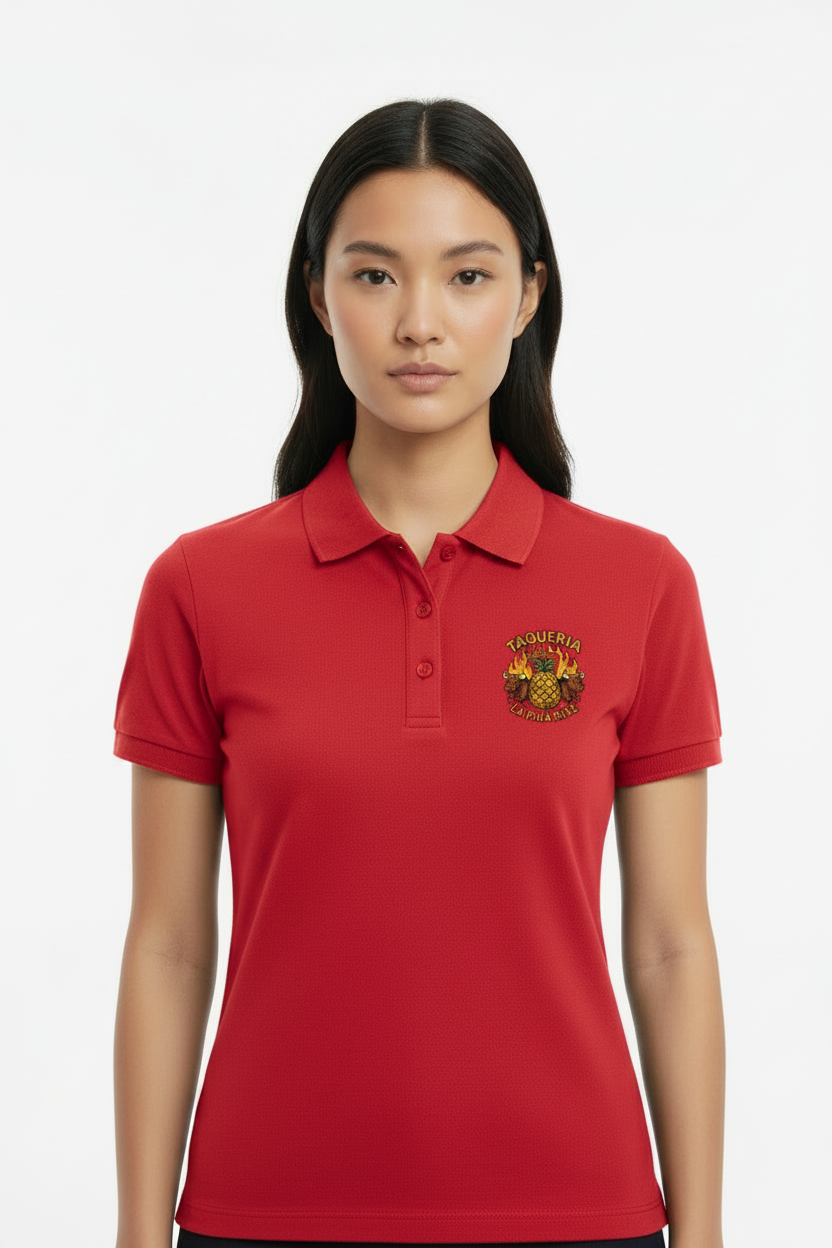 Playera tipo polo dama personalizada