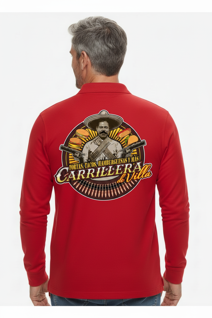 Playera tipo polo manga larga