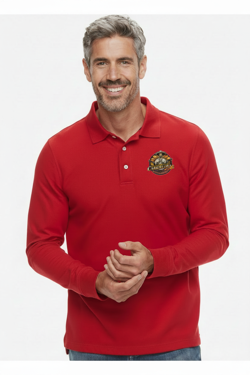 Playera tipo polo manga larga